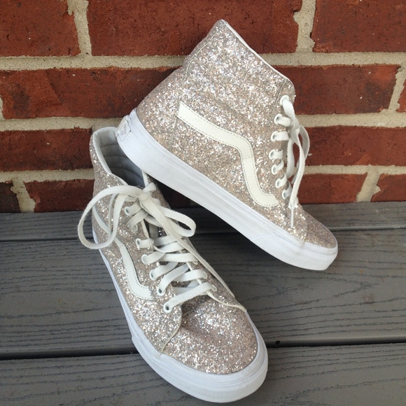 chunky glitter vans high tops